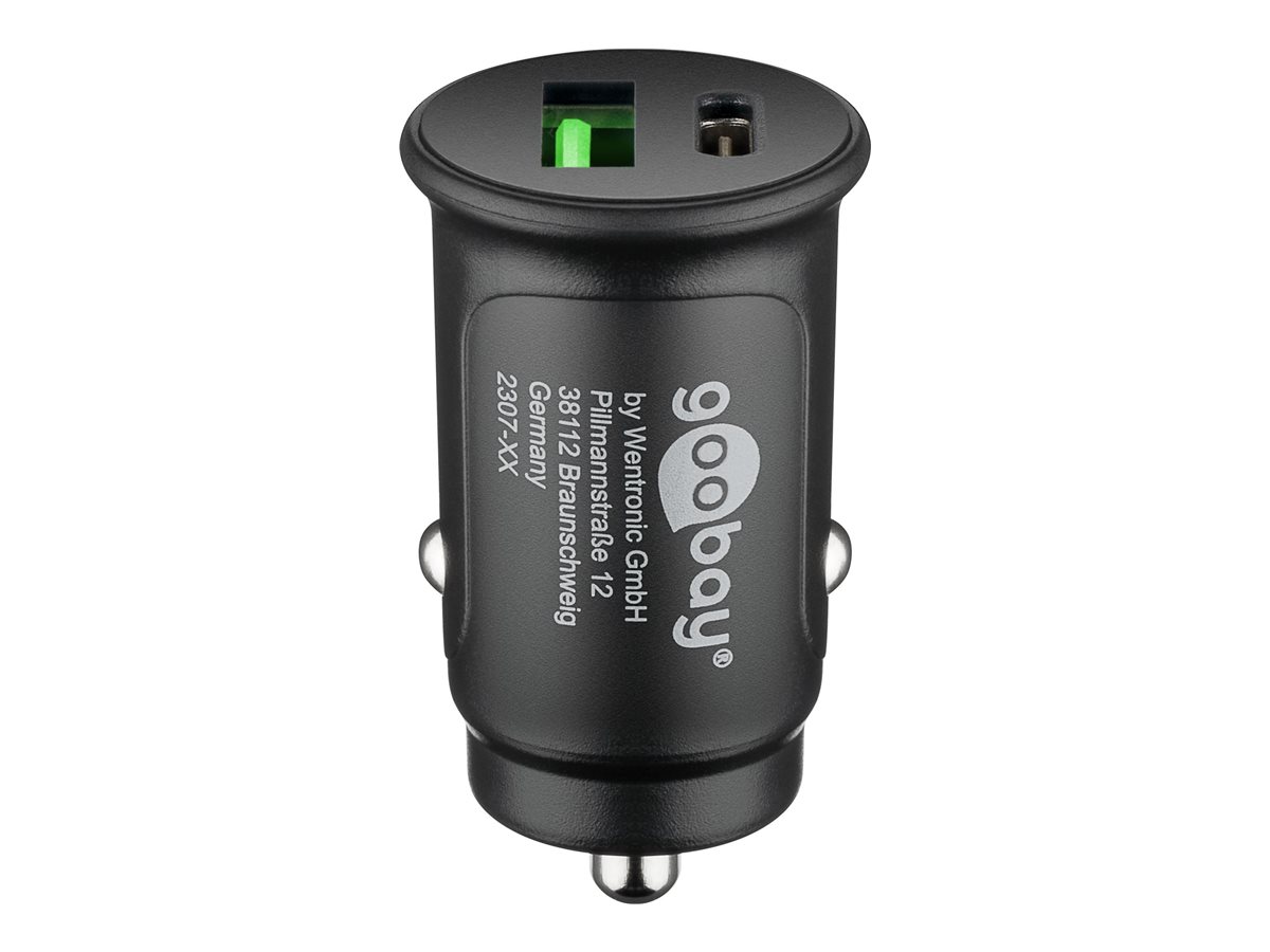 Pilt Goobay 59521 27 W Power Delivery Dual-USB Auto Fast Charger USB-C PD | Goobay