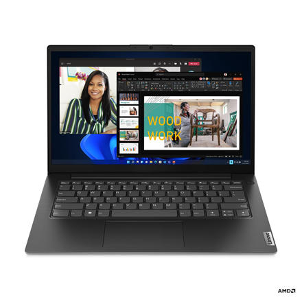 Pilt Lenovo Essential V14 G4 AMN | Black | 14 " | IPS | FHD | 1920 x 1080 pixels | Anti-glare | AMD Ryzen 5 | 7520U | 16 GB | Soldered LPDDR5 | 512 GB | AMD Radeon 610M Graphics | Windows 11 Home | 802.11ax | 5.2 | English | Warranty 24 month(s) | Battery warranty 12 month(s)