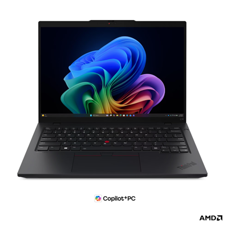 Pilt Lenovo ThinkPad L14 G7 AMD | Black | 14 " | IPS | WUXGA | 1920 x 1200 pixels | Anti-glare | AMD Ryzen AI 7 | 445 | 24 GB | SODIMM DDR5 | Solid-state drive capacity 512 GB | AMD Radeon 840M Graphics | Windows 11 Pro | 802.11be | Bluetooth version 5.4 | Keyboard language English | Keyboard backlit | Warranty 36 month(s) | Battery warranty 12 month(s)
