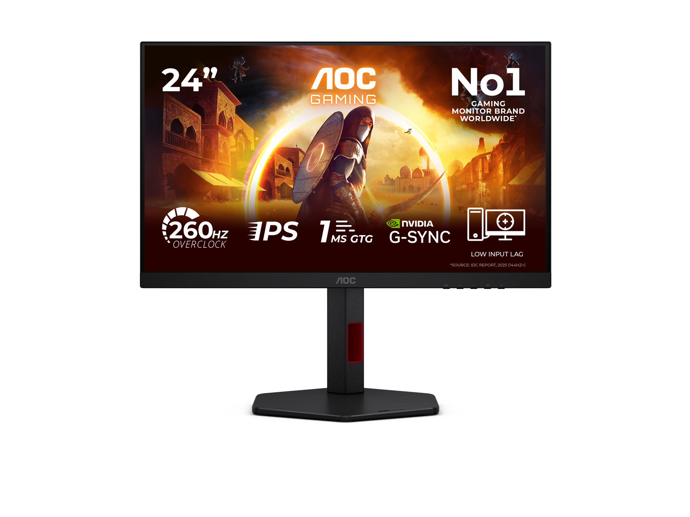 Pilt AOC | 24G4ZR | 24 " | Fast IPS | FHD | 16:9 | 240 Hz | 1 ms | 1920 x 1080 pixels | 300 cd/m² | HDMI ports quantity 2 | Black