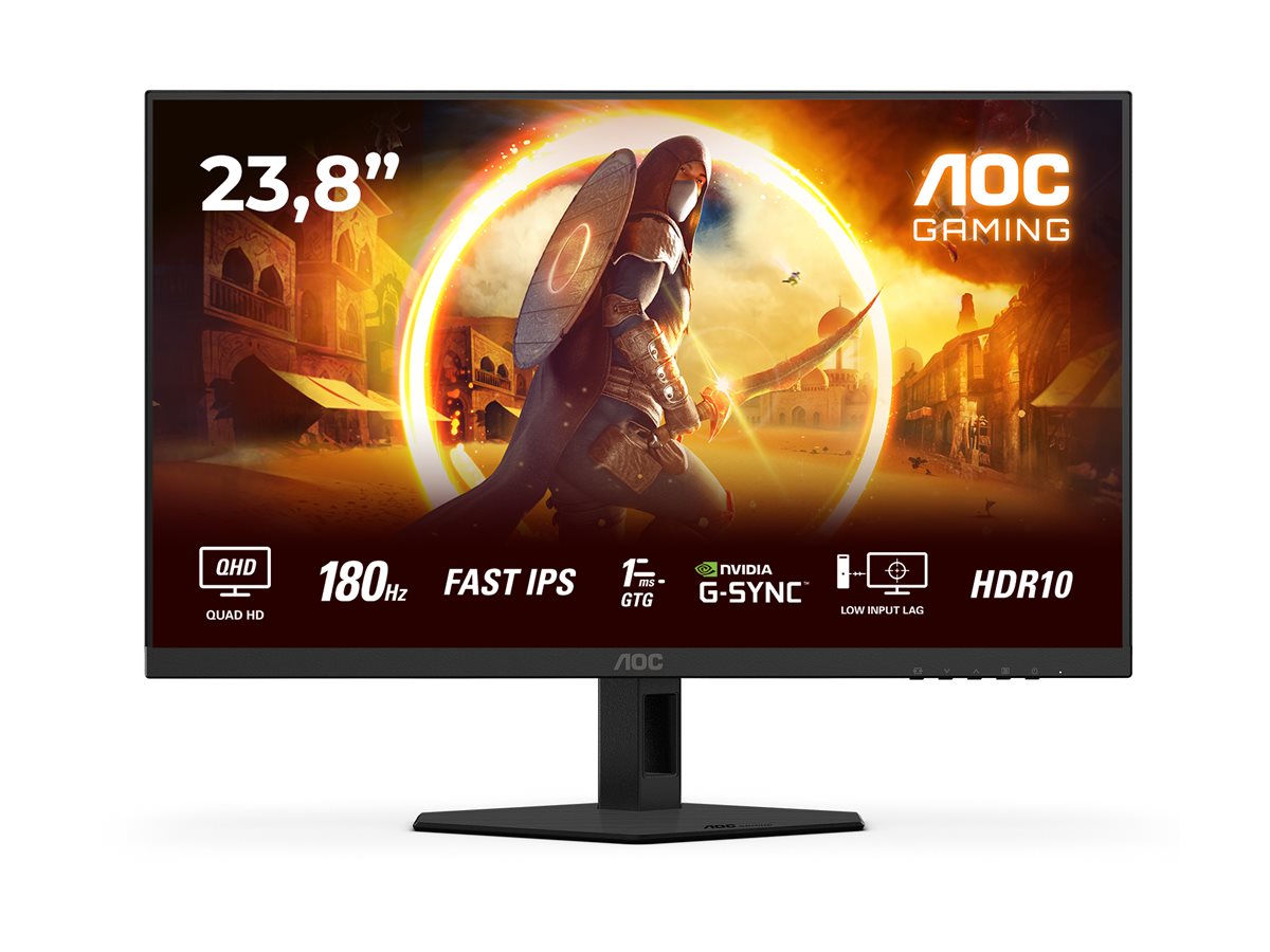 Pilt AOC | AGON Q24G4RE | 24 " | Fast IPS | QHD | 16:9 | 180 Hz | 1 ms | 2560 x 1440 pixels | 300 cd/m² | HDMI ports quantity 1 | Black
