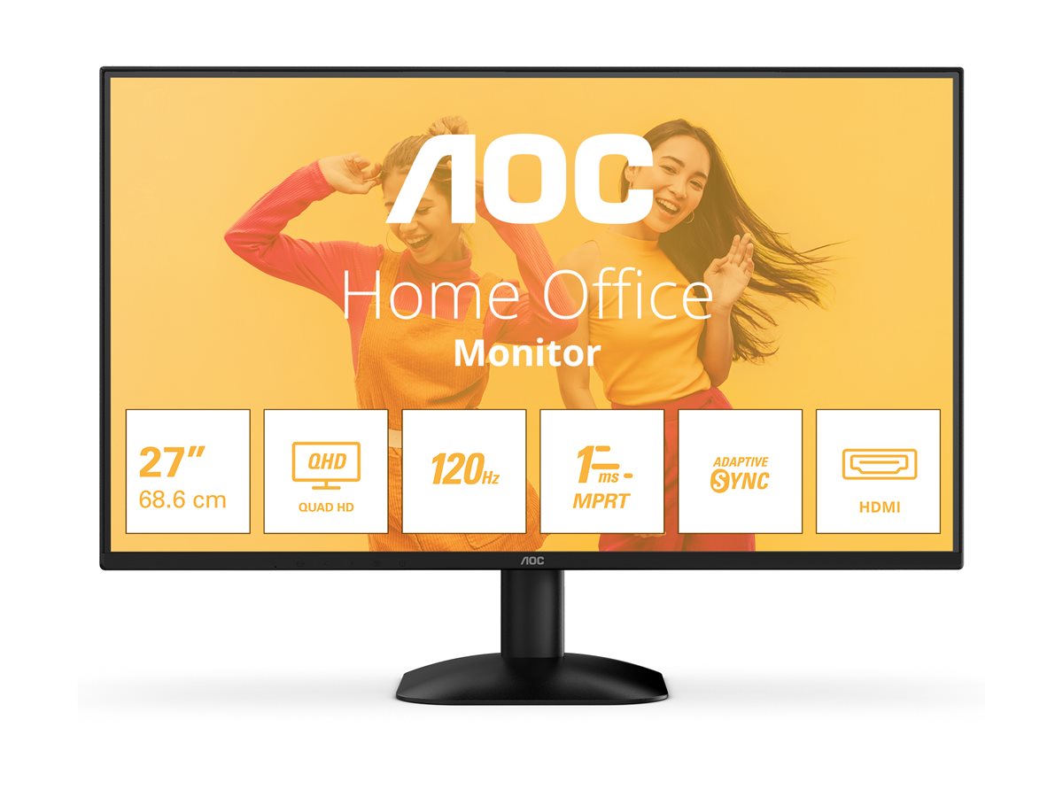 Pilt AOC | Q27B35S3 | 27 " | IPS | QHD | 16:9 | 120 Hz | 1 ms | 2560 x 1440 pixels | 300 cd/m² | HDMI ports quantity 1 | Black