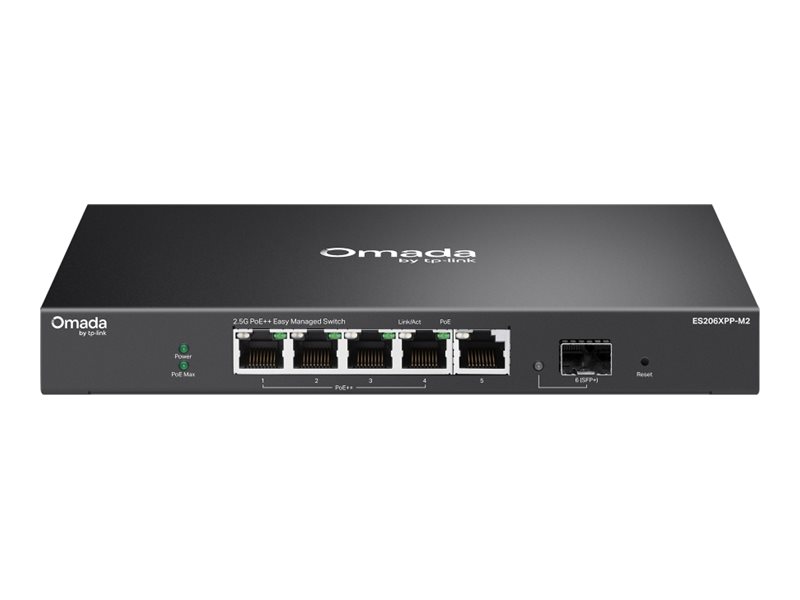 Pilt TP-LINK ES206XPP-M2 Omada 5-Port 2.5G BASE-T and 1-Port 10GE SFP+ Easy Managed Switch with 4-Port PoE++ | TP-LINK