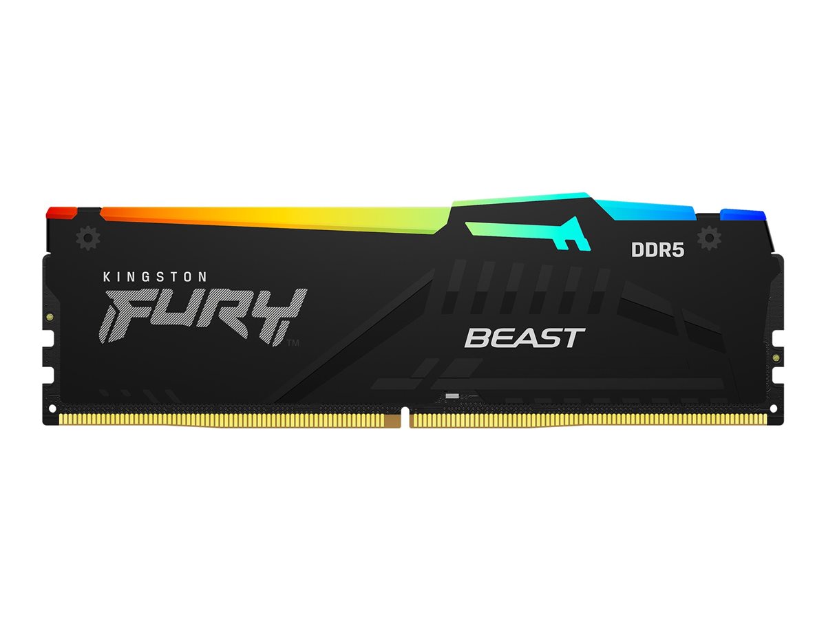 Pilt Kingston KF564C32BBEA-16 16GB 6400MT/s DDR5 CL32 DIMM FURY Beast Black RGB EXPO | Kingston