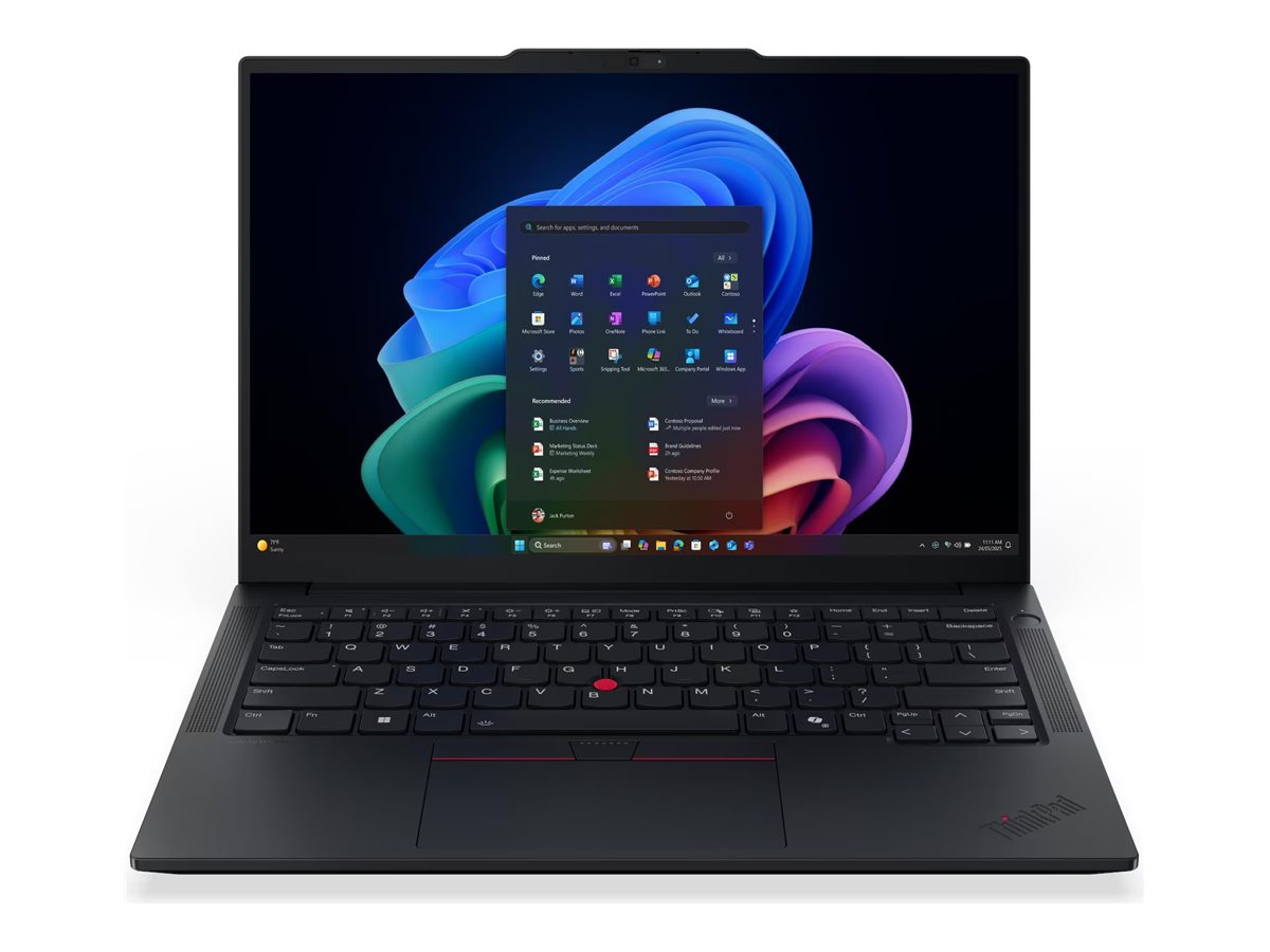 Pilt Lenovo ThinkPad E14 G8 Intel | Black | 14 " | IPS | WUXGA | 1920 x 1200 pixels | Anti-glare | Intel Core Ultra 7 | 355 | 24 GB | SODIMM DDR5 | Solid-state drive capacity 512 GB | Intel Graphics | Windows 11 Pro | 802.11be | Bluetooth version 5.4 | Keyboard language English | Keyboard backlit | Warranty 36 month(s) | Battery warranty 12 month(s)