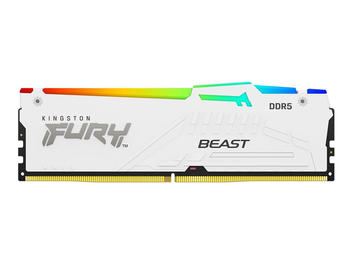 Pilt Kingston KF560C30BWEA-32 32GB 6000MT/s DDR5 CL30 DIMM FURY Beast White RGB EXPO | Kingston