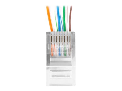Pilt Lanberg RJ45 CAT.5E UTP PLUG 8P8C Pass through type (100 pcs), Transparent | Lanberg