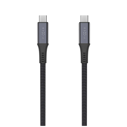 Pilt Fixed Braided Cable USB-C/USB-C, 2m, USB4 gen2 20Gbps, 4K 60Hz, 240W | FIXDBP-CC2-GR