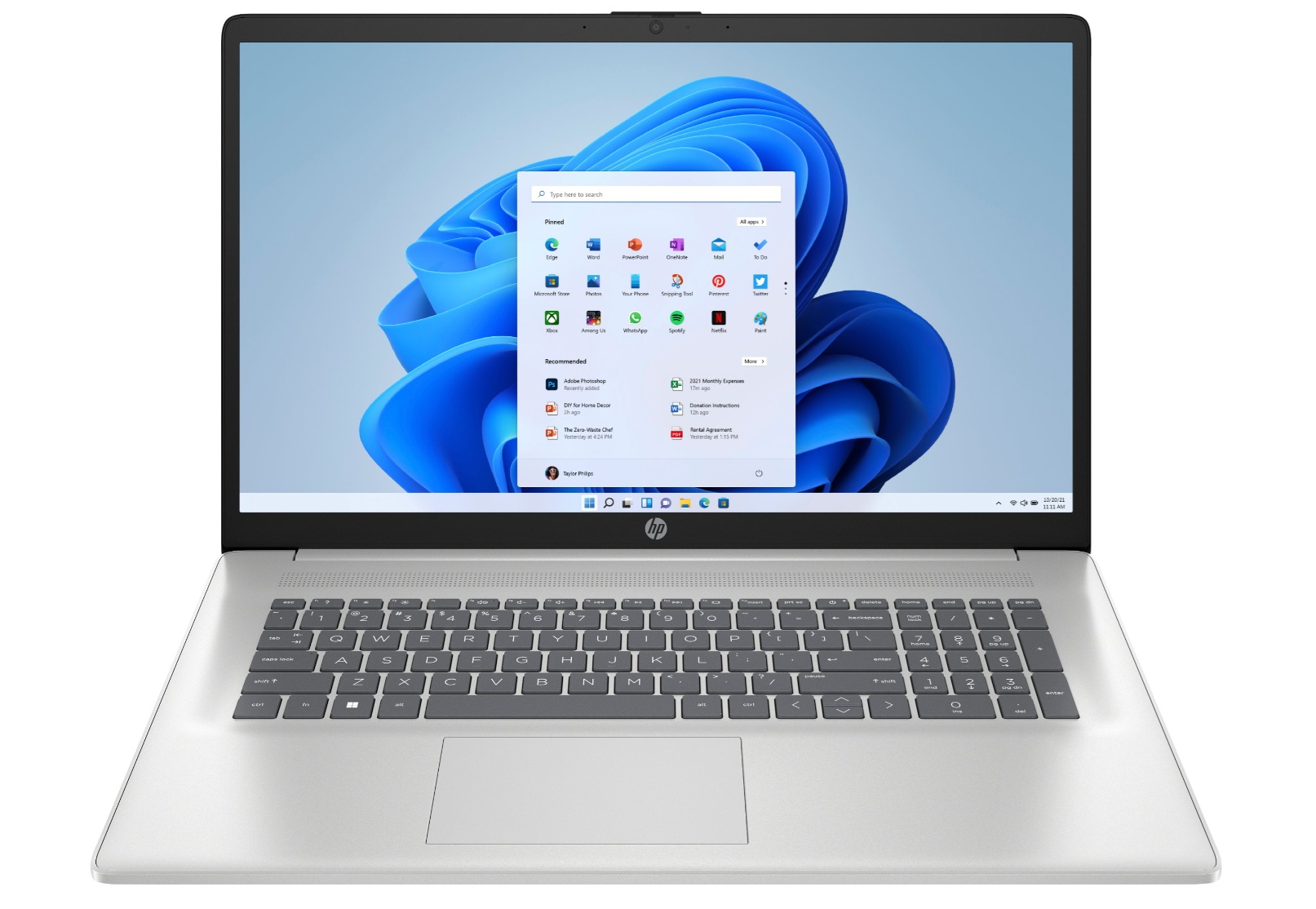 Pilt HP 17 | 17-cn4006nw | Natural Silver | 17.3 " | IPS | 1920 x 1080 pixels | Anti-glare | Intel Core i7 | i7-150U | 16 GB | SO-DIMM | Solid-state drive capacity 1000 GB | Intel Graphics | Windows 11 Home | 802.11ax | Bluetooth version 5.4 | Keyboard language US international | Warranty 24 month(s) | Battery warranty 12 month(s)