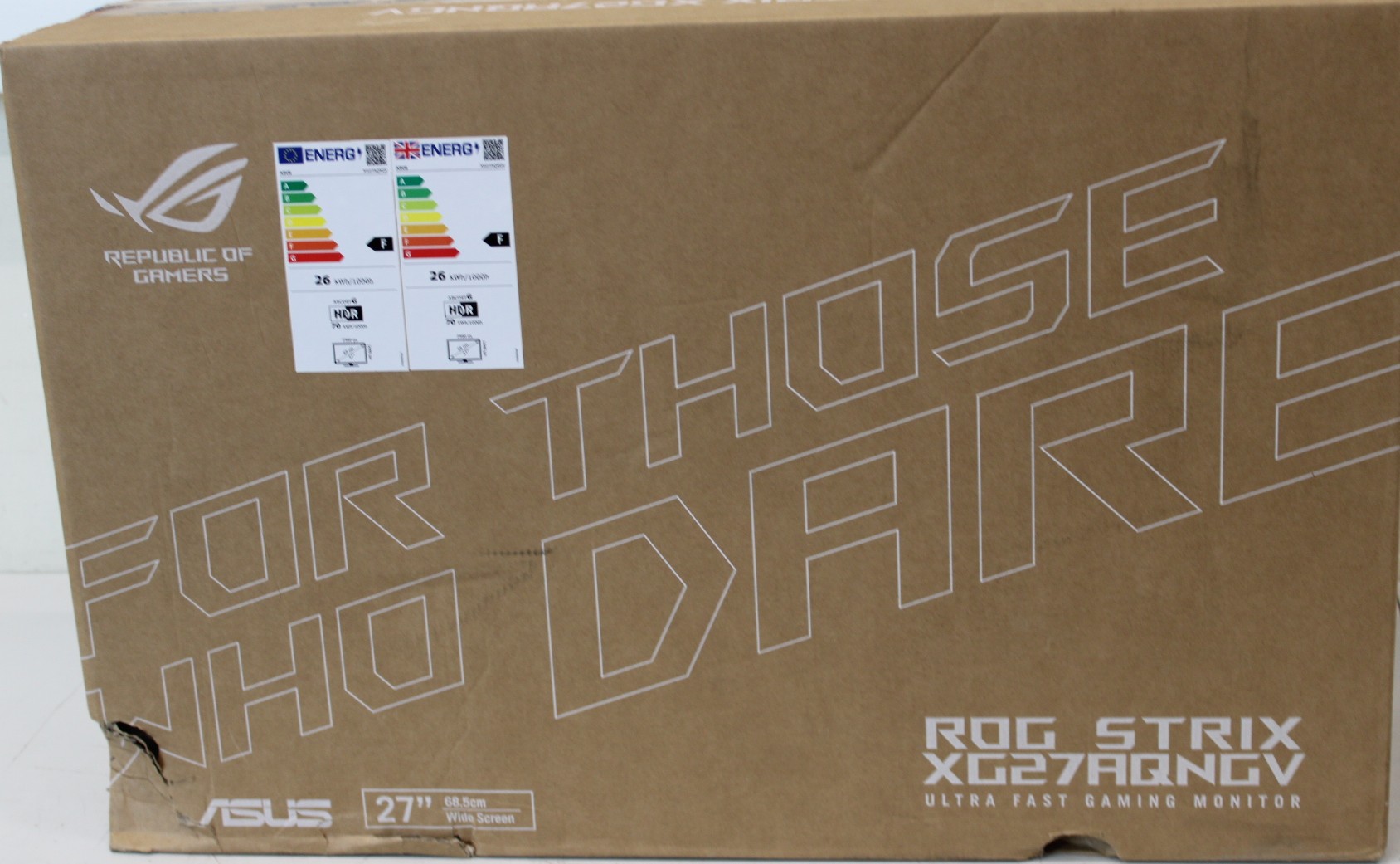 Pilt SALE OUT. Asus | ROG Strix Pulsar XG27AQNGV | 27 " | Ultrafast IPS | 16:9 | 360 Hz | 1 ms | 2560 x 1440 pixels | 400 cd/m² | HDMI ports quantity 2 | Warranty 36 month(s) | DAMAGED PACKAGING