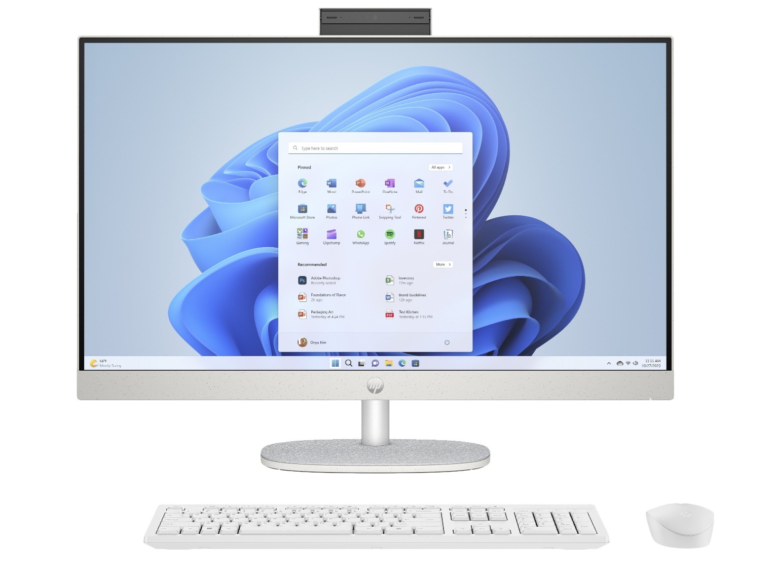 Pilt HP 27 | 27-cr0222nw | Desktop | AIO | 27 " | AMD Ryzen 7 | 7730U | Internal memory 16 GB | Solid-state drive capacity 512 GB | AMD Radeon 680M Graphics | Keyboard language US international | Windows 11 Home | Warranty 24 month(s)