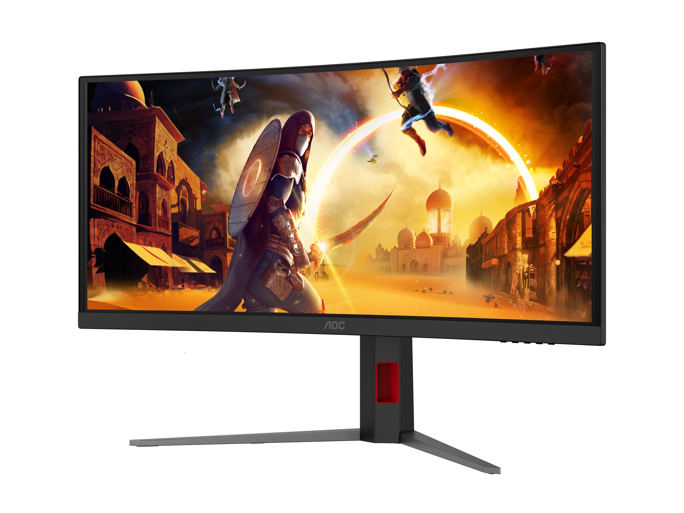 Pilt AOC | CU34G4CA | 34 " | Fast VA | WQHD | 21:9 | 180 Hz | 1 ms | 3440 x 1440 pixels | 450 cd/m² | HDMI ports quantity 2 | Black