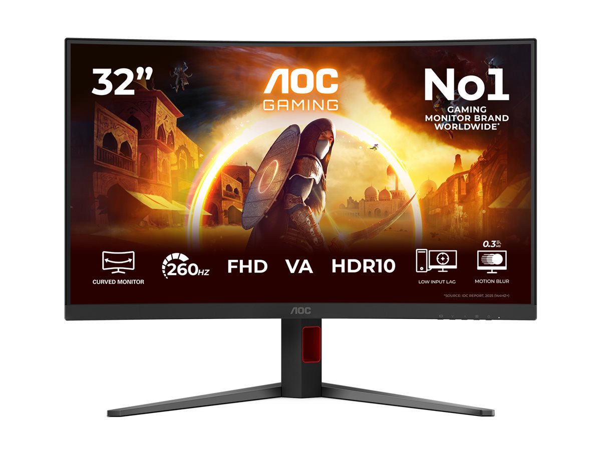 Pilt AOC | C32G4Z | 32 " | VA | FHD | 16:9 | 240 Hz | 0.3 ms | 1920 x 1080 pixels | 300 cd/m² | HDMI ports quantity 1 | Black
