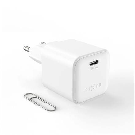 Pilt Fixed Mini GaN power adapter with USB-C output and PD support, 65W