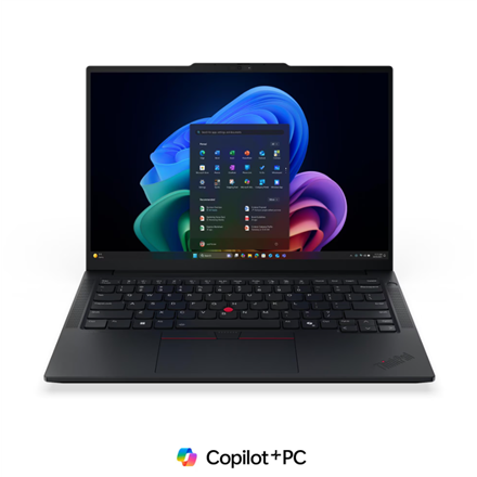 Pilt Lenovo ThinkPad E14 G8 Intel | Black | 14 " | IPS | WUXGA | 1920 x 1200 pixels | Anti-glare | Intel Core Ultra 7 | 355 | 24 GB | SODIMM DDR5 | Solid-state drive capacity 512 GB | Intel Graphics | Windows 11 Pro | 802.11be | Bluetooth version 5.4 | Keyboard language Nordic | Keyboard backlit | Warranty 36 month(s) | Battery warranty 12 month(s)