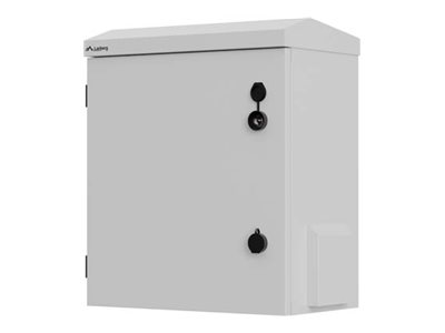 Pilt Lanberg Rack Cabinet 10" Wall/Pole-Mount IP55 Hermetic 420X300X500, Grey (Assembled)