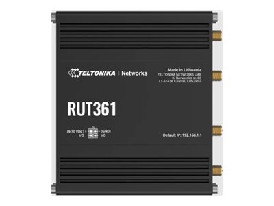Pilt LTE CAT 6 Router | RUT361 | 802.11n | 10/100 Mbit/s | Ethernet LAN (RJ-45) ports 2 | Mesh Support No | MU-MiMO Yes | 4G