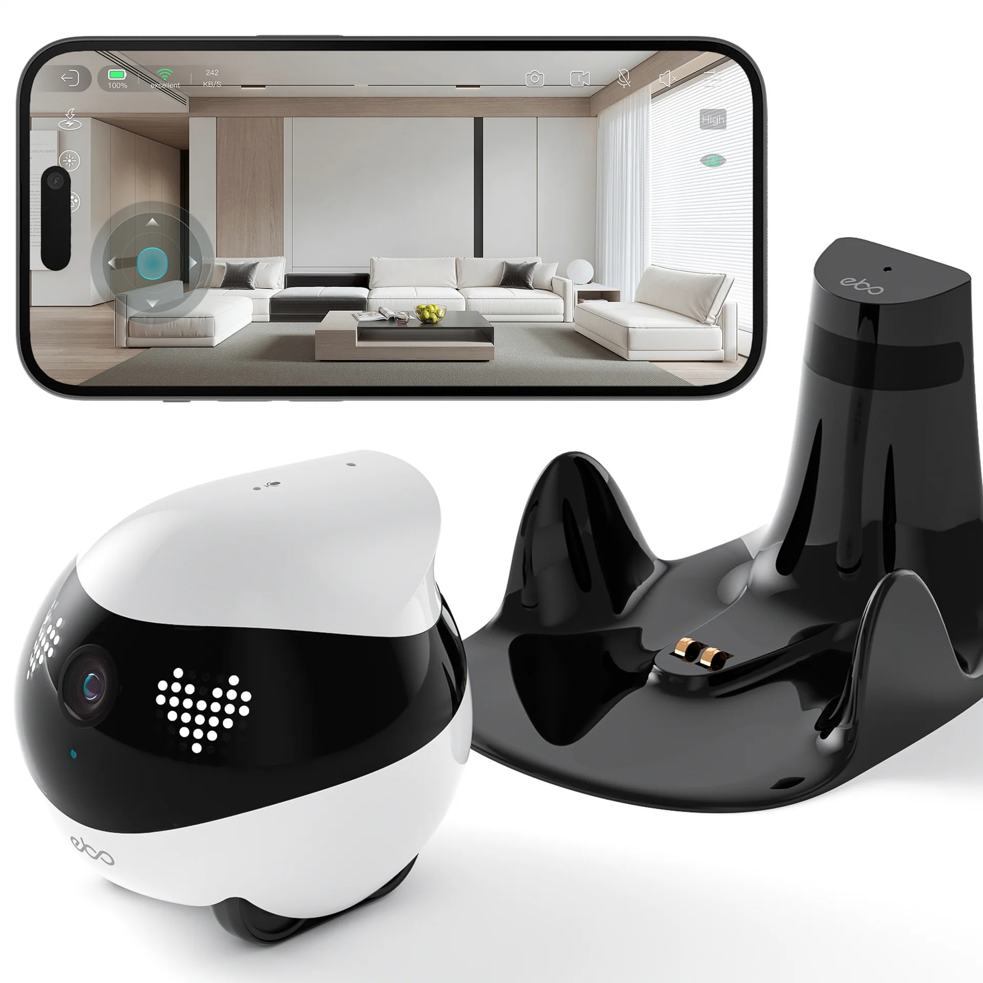 Pilt Enabot | Companion Robot | EBO AIR 2 | Compact | Maximum Memory Support 256G