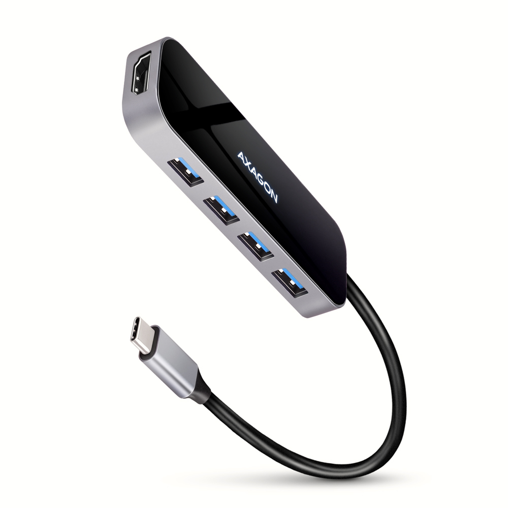 Pilt AXAGON SuperSpeed USB-C Combo 6in1 Hub | HMC-6H4A