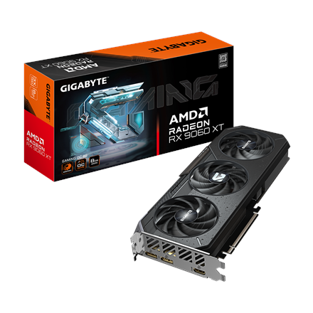 Pilt Gigabyte Radeon RX 9060 XT GAMING OC 8G | AMD | 8 GB | Radeon RX 9060 XT | GDDR6 | HDMI ports quantity 1 | PCI-E 5.0
