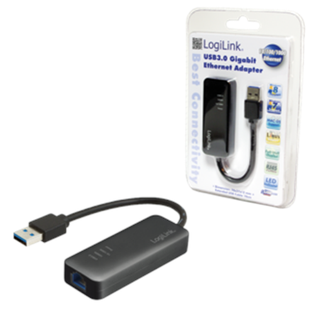 Pilt Logilink UA0184, USB 3.0 to Gigabit Ethernet Adapter | Logilink