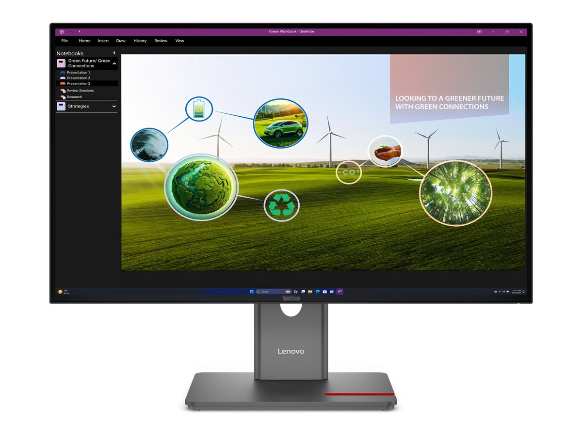 Pilt Lenovo ThinkVision | P27Q-40 | 27 " | IPS | 16:9 | 120 Hz | 4 ms | 350 cd/m² | HDMI ports quantity 1 | Eclipse black | Warranty 36 month(s)
