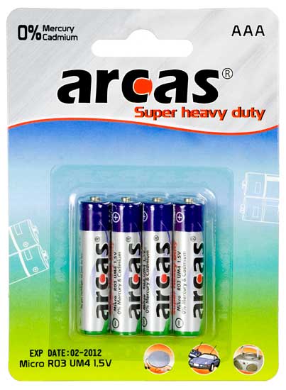 Pilt Arcas | AAA/R03 | Super Heavy Duty | 4 pc(s)