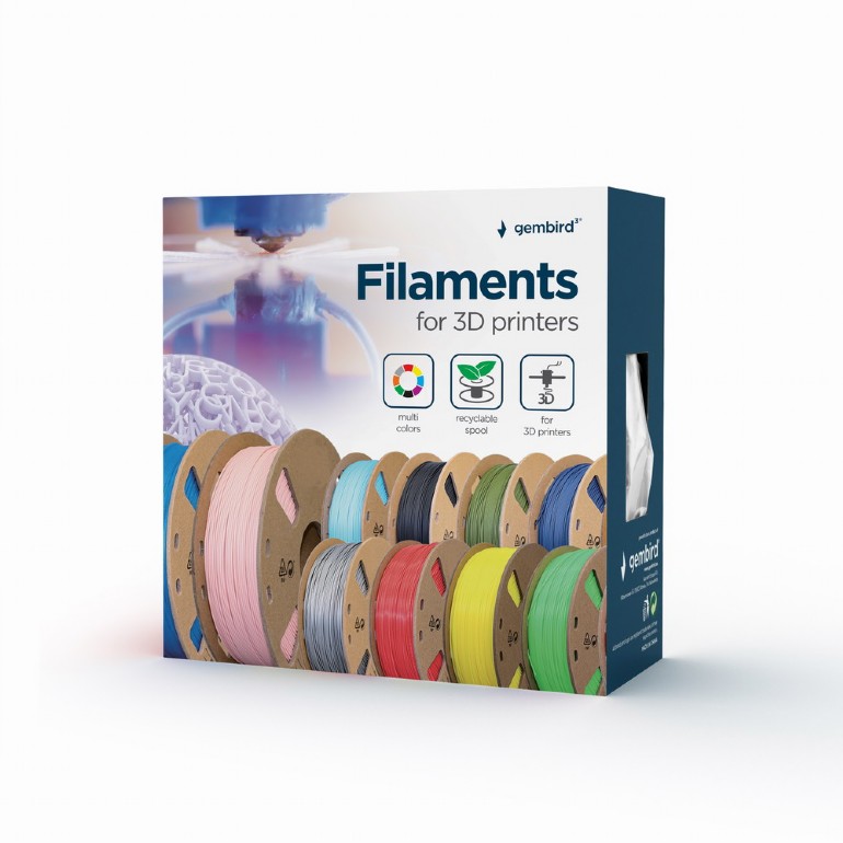 Pilt Gembird Plastic filament for cleaning 3D printer nozzle, 1.75 mm 100gr. | 3DP-CLN1.75-01