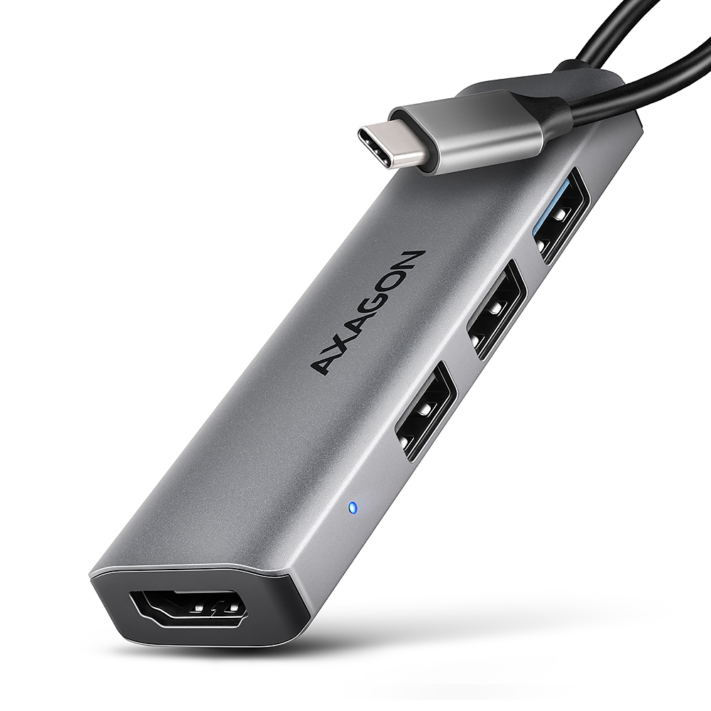 Pilt AXAGON USB-C 5Gbps STARTER 4in1 Hub | HMC-H3A