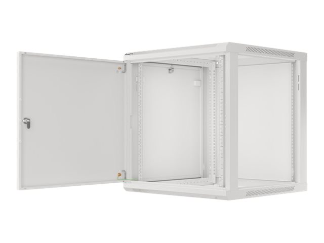 Pilt Lanberg | Rack cabinet 19" wall-mount 12U/600x600 for self-assembly with metal door (flat pack) | WF01-6612-00S | Grey