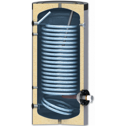 Pilt Sunsystem Enameled water heater 200 liters with heat exchanger 1.9 m