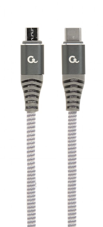 Pilt Cablexpert | Premium cotton braided USB Type-C to micro-USB charging and data cable, 1.5 m | CC-USB2B-CMMBM-1.5M