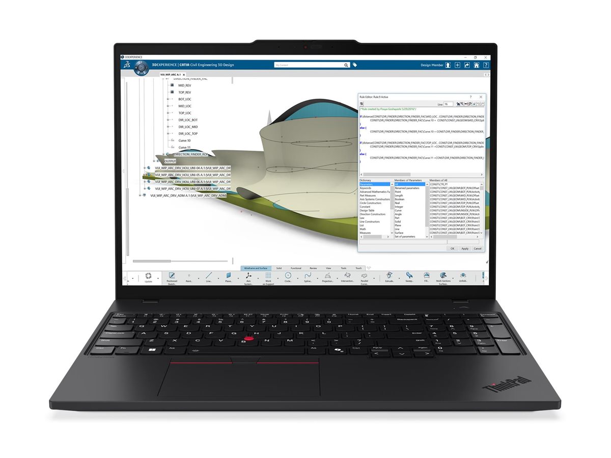 Pilt Lenovo ThinkPad P16s G4 AMD | Black | 16 " | IPS | WUXGA | 1920 x 1200 pixels | Anti-glare | AMD Ryzen AI 9 HX PRO | 370 | 64 GB | SO-DIMM DDR5 | Solid-state drive capacity 1000 GB | AMD Radeon 890M Graphics | Windows 11 Pro | 802.11be | Bluetooth version 5.4 | Keyboard language English | Keyboard backlit | Warranty 36 month(s) | Battery warranty 12 month(s)