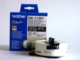 Pilt Brother | DK-11201 Standard Address Labels | Black, White | DK | 29mm x 90mm