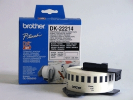 Pilt Brother | DK-22214 Continuous Length Paper Label | Black, White | DK | 12mm | 30.5 m