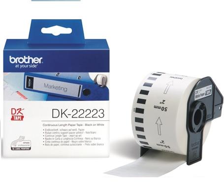 Pilt Brother | DK-22223 Continuous Length Paper Label | White | DK | 50mm | 30.48 m