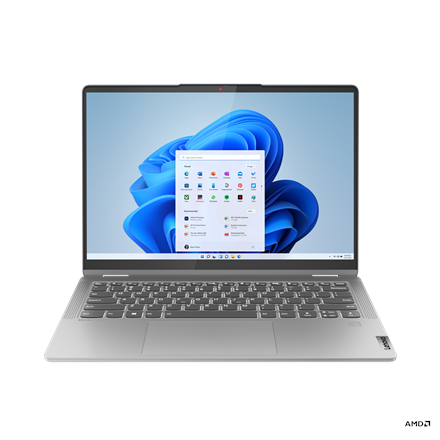 Pilt Lenovo IdeaPad Flex 5 14ABR8 | Arctic Grey | 14 " | IPS | Touchscreen | WUXGA | 1920 x 1200 pixels | Glossy | AMD Ryzen 5 | 7430U | 8 GB | Soldered LPDDR4x | Solid-state drive capacity 512 GB | AMD Radeon Graphics | Windows 11 Home | 802.11ax | Bluetooth version 5.3 | Keyboard language Nordic | Warranty 24 month(s) | Battery warranty 12 month(s)