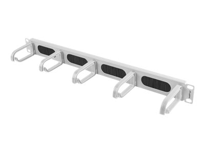 Pilt Lanberg 19" Cable Management Brush Panel 5 Rings Type B 1U | AK-1203-S | Grey