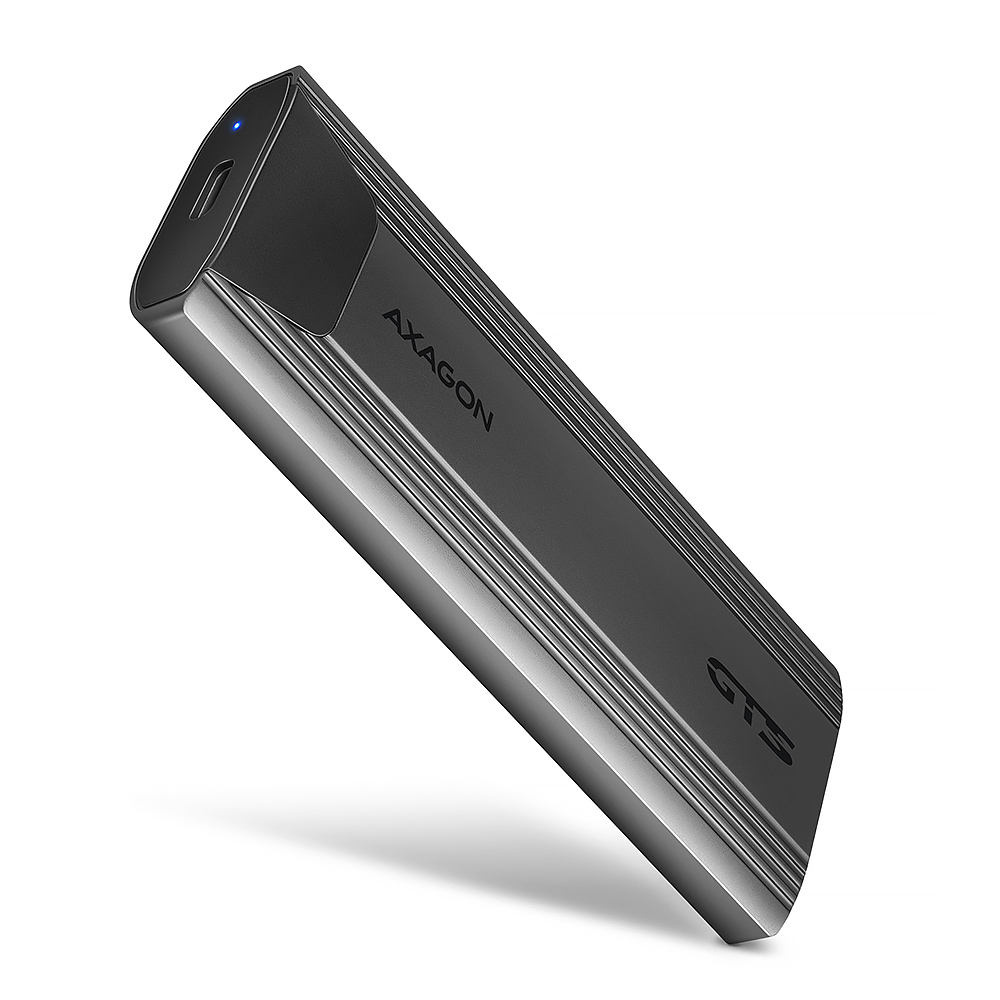 Pilt AXAGON USB-C 10Gbps - M.2 NVMe and SATA SSD THIN SCREWLESS box | EEM2-GTS2
