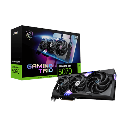 Pilt MSI GeForce RTX 5070 12G GAMING TRIO OC | NVIDIA | 12 GB | GeForce RTX 5070 | GDDR7 | HDMI ports quantity 1 | PCI Express Gen 5