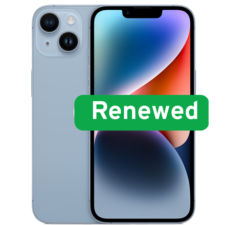 Pilt Apple | RENEW | Grade C | iPhone 14 | Blue | 6.1 " | Super Retina XDR OLED | 2532 x 1170 pixels | A15 Bionic Chip | 6 GB | 128 GB | Dual SIM | 5G | 12 MP | iOS | 18