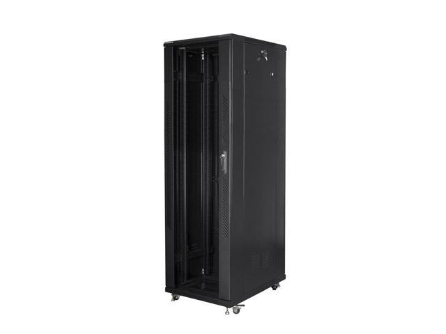 Pilt Lanberg | Rack cabinet 19" free-standing 42U/800x800 (flat pack) | FF01-8842-12B | Black