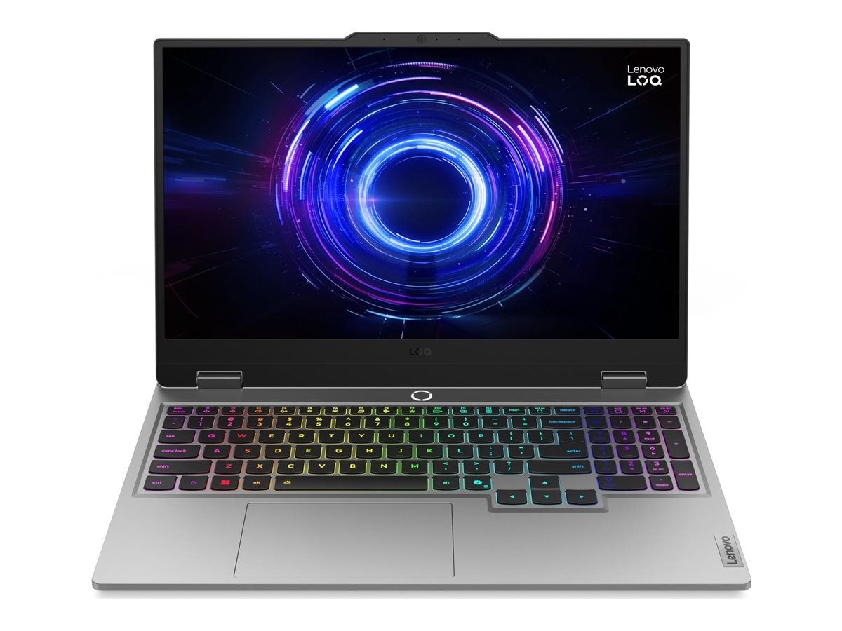 Pilt Lenovo LOQ 15IRX10 | Luna Grey | 15.6 " | IPS | FHD | 1920 x 1080 pixels | Anti-glare | Intel Core i5 | i5-13450HX | 24 (2x12) GB | SO-DIMM DDR5 | Solid-state drive capacity 1000 GB | NVIDIA GeForce RTX 5060 | GDDR7 | 8 GB | Windows 11 Home | 802.11ax | Bluetooth version 5.2 | Keyboard language English | Keyboard backlit | Warranty 24 month(s) | Battery warranty 12 month(s)