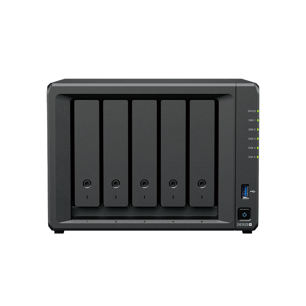 Pilt Synology DiskStation | DS1525+ | AMD Ryzen | V1500B | 8 GB | DDR4 | Black