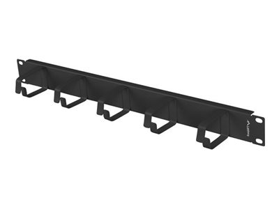 Pilt Lanberg 19" cable management 5 rings - type B 1U, black | Lanberg