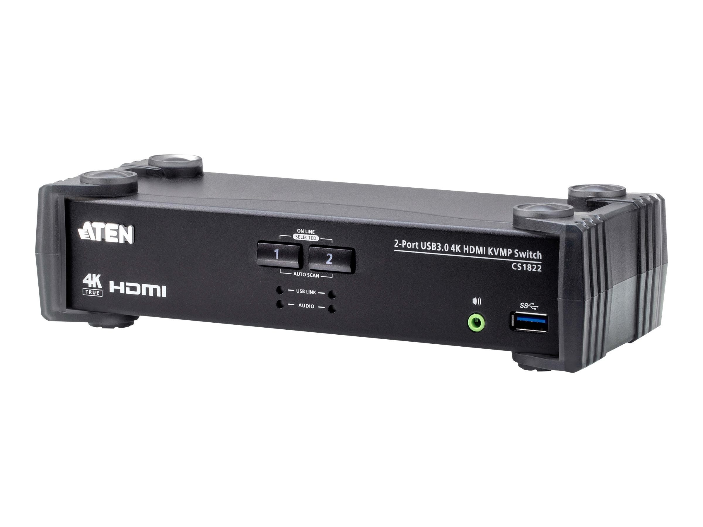 Pilt Aten 2-Port USB 3.0 4K HDMI KVMP Switch with Audio Mixer Mode | CS1822
