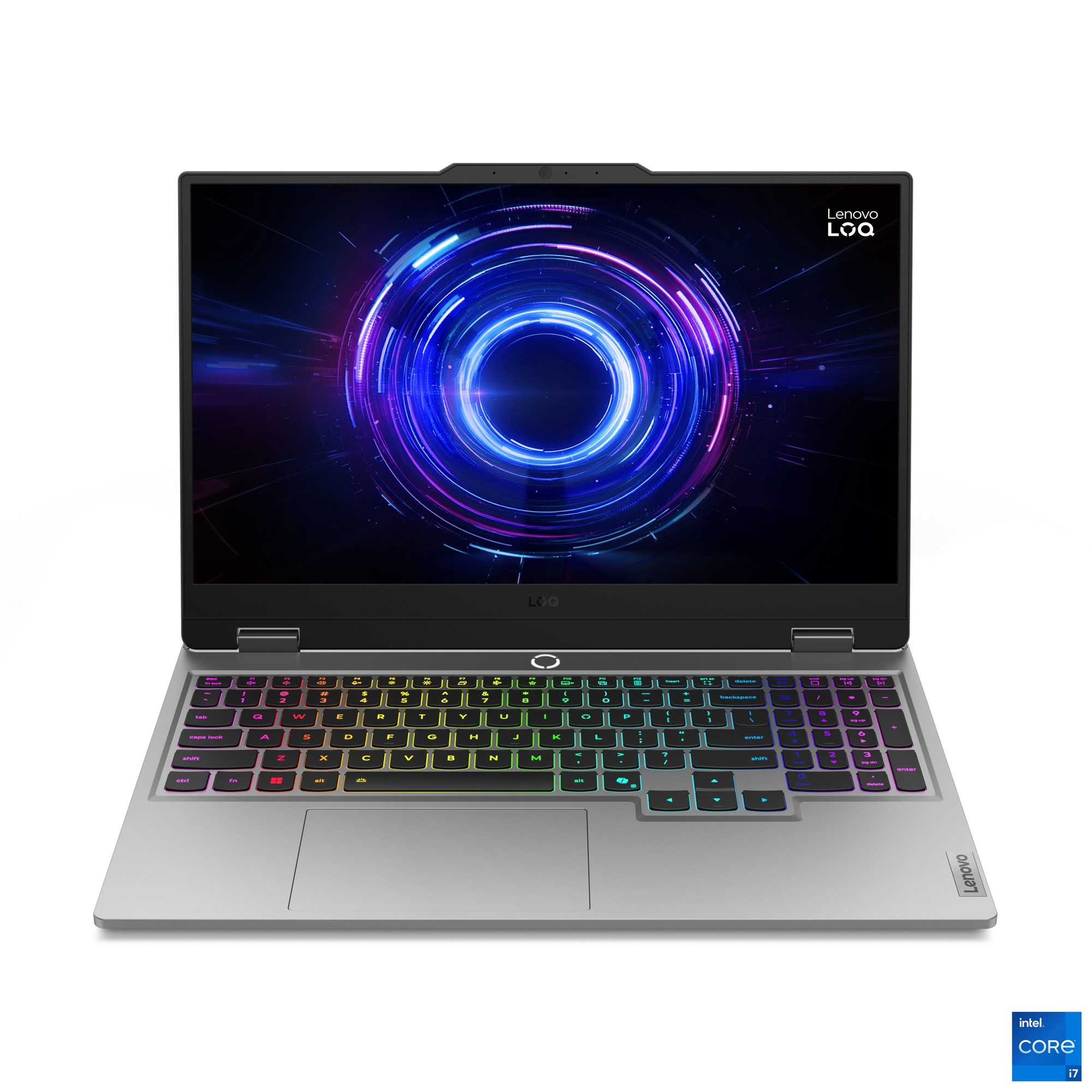 Pilt Lenovo LOQ 15IRX10 | Luna Grey | 15.6 " | IPS | FHD | 1920 x 1080 pixels | Anti-glare | Intel Core i5 | i5-13450HX | 24 GB | SO-DIMM DDR5 | Solid-state drive capacity 1000 GB | NVIDIA GeForce RTX 5050 | GDDR7 | 8 GB | Windows 11 Home | 802.11ax | Bluetooth version 5.2 | Keyboard language Nordic | Keyboard backlit | Warranty 24 month(s) | Battery warranty 12 month(s)