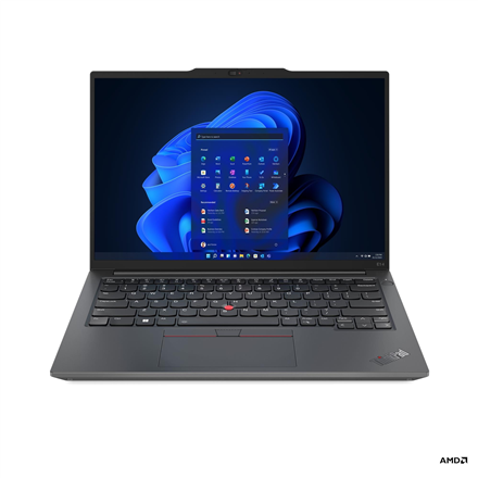 Pilt Lenovo ThinkPad E14 G5 | Graphite Black | 14 " | IPS | WUXGA | 1920 x 1200 pixels | AMD Ryzen 5 | 7430U | 16 (2x8) GB | Soldered DDR4 | Solid-state drive capacity 512 GB | AMD Radeon Graphics | Windows 11 Pro | 802.11ax | Bluetooth version 5.1 | Keyboard language English | Keyboard backlit | Warranty 24 month(s) | Battery warranty 12 month(s)