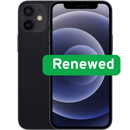 Pilt Apple | RENEW | Grade B | iPhone 12 Mini | Black | 5.4 " | Super Retina XDR OLED | 2340 x 1080 pixels | A14 Bionic Chip | 4 GB | 64 GB | Dual SIM | 5G | 12 MP | iOS | 18