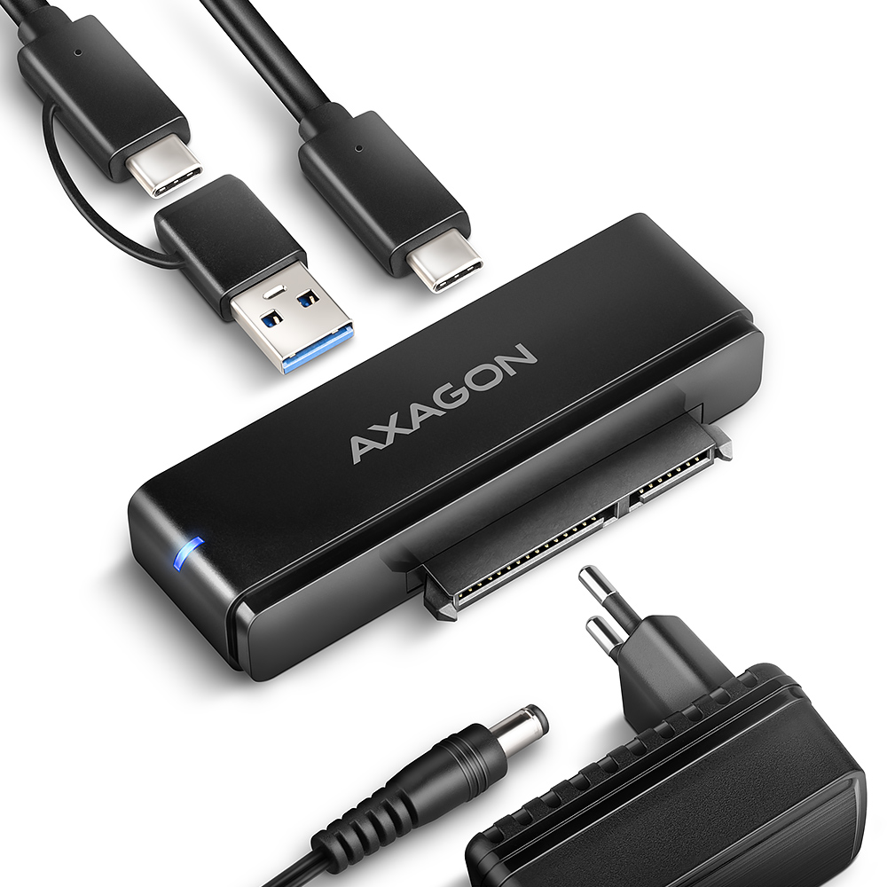 Pilt AXAGON USB-C 10Gbps FAST PORT X adapter for 2.5"/3.5" SSD/HDD | ADSA-FPX